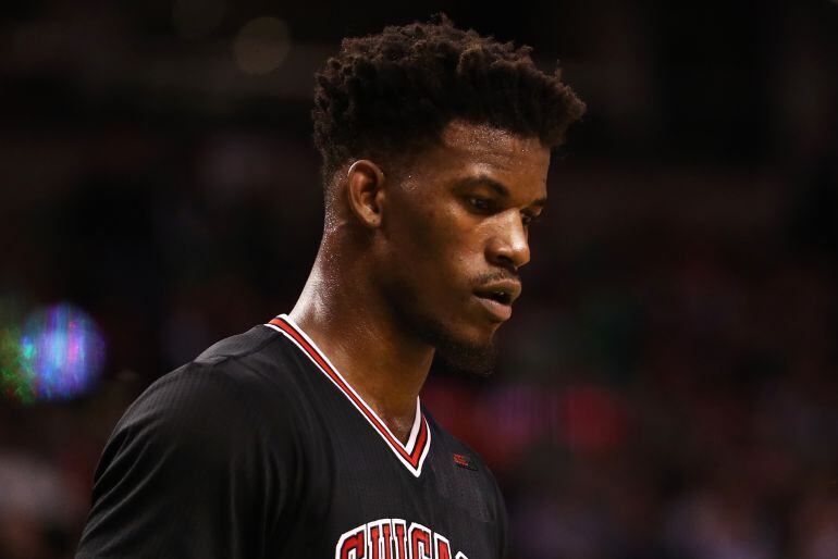 Jimmy Butler durante un partido con su antiguo equipo los Chicago Bulls. 