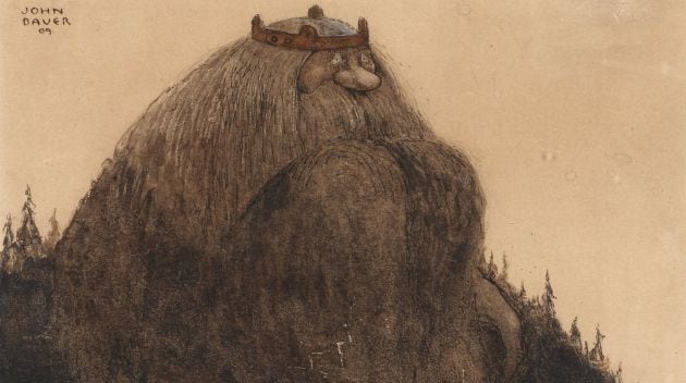 Ilustración para &#039;Entre gnomos y trolls&#039; de Alfred Smedberg.