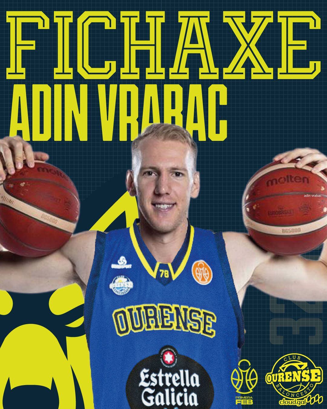 Adri Vrabac novo xogador de Club Ourense Baloncesto