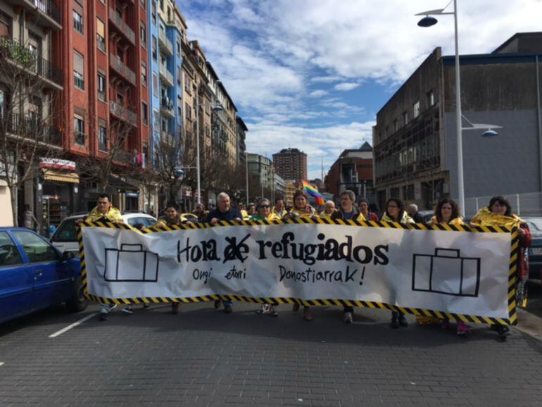 Marcha contra el racismo y la xenofobia entre Trintxerpe y Donostia