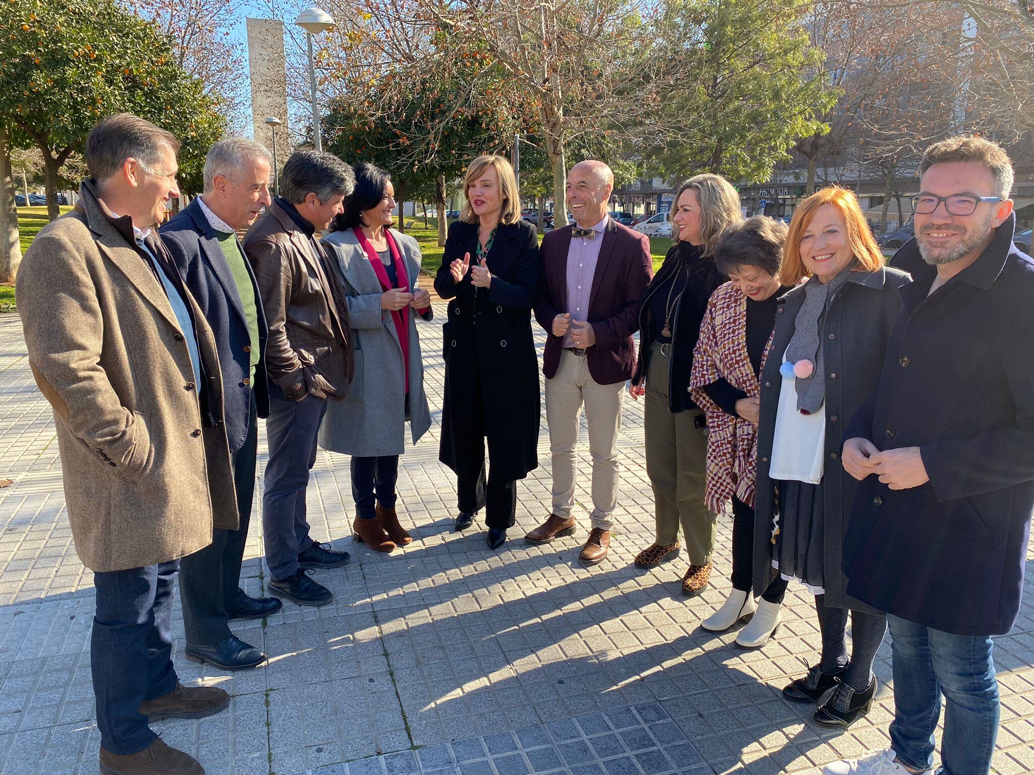 Pilar Alegría, junto a dirigentes socialistas de la provincia de Córdoba