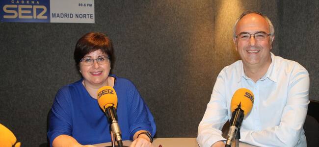 Carmen Palacio y Juan Torres, concejales de Izquierda Independiente en los estudios de SER Madrid Norte