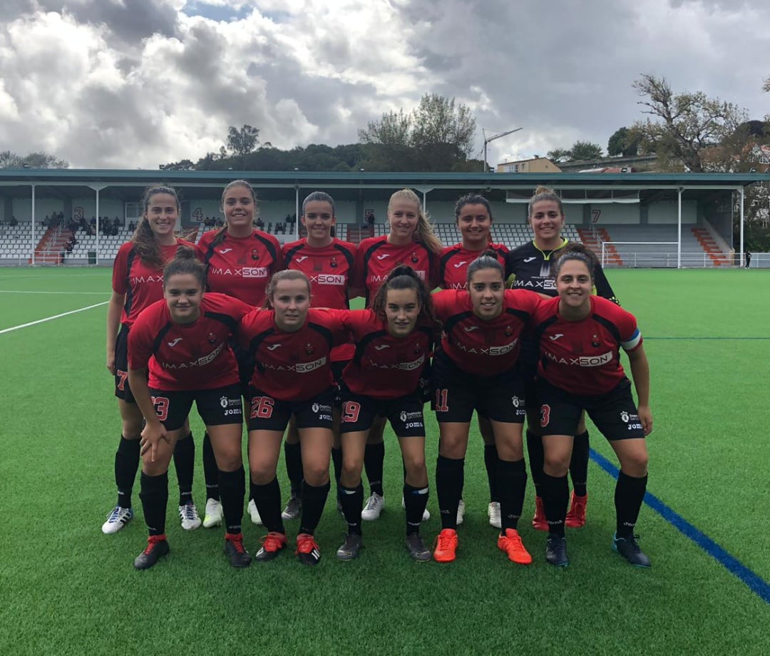 Formación inicial del Victoria que derrotó al Racing Féminas la pasada jornada