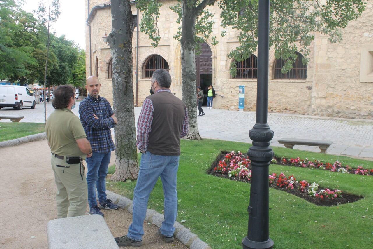 El concejal Ángel Galindo supervisa la plantación de árboles en la ciudad