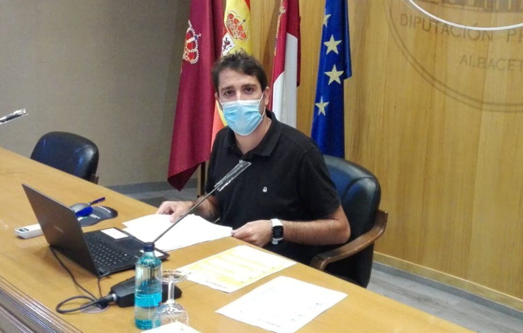 Daniel Sancha, durante la rueda de prensa