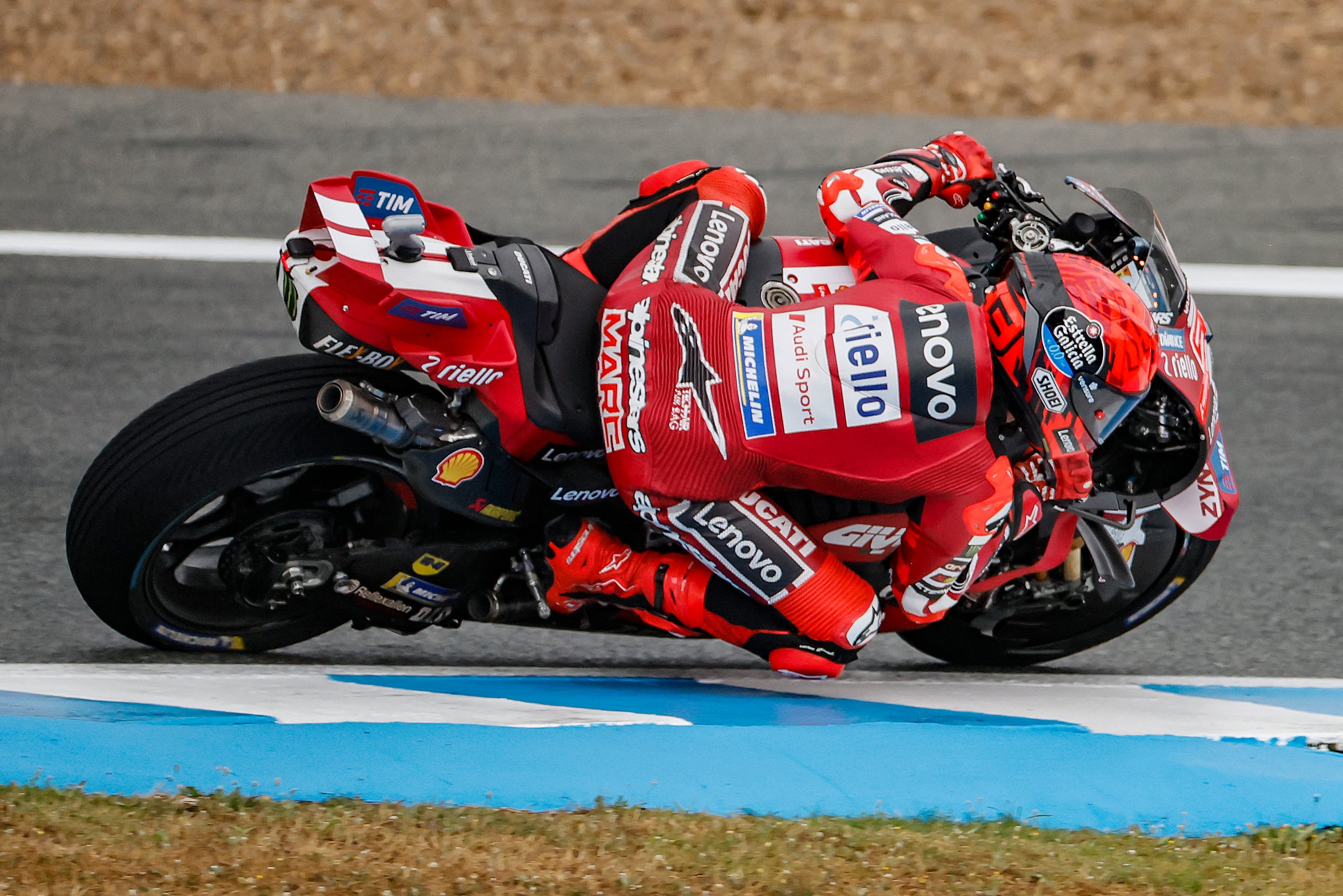 Marc Márquez rodando en el Circuito de Jerez. EFE