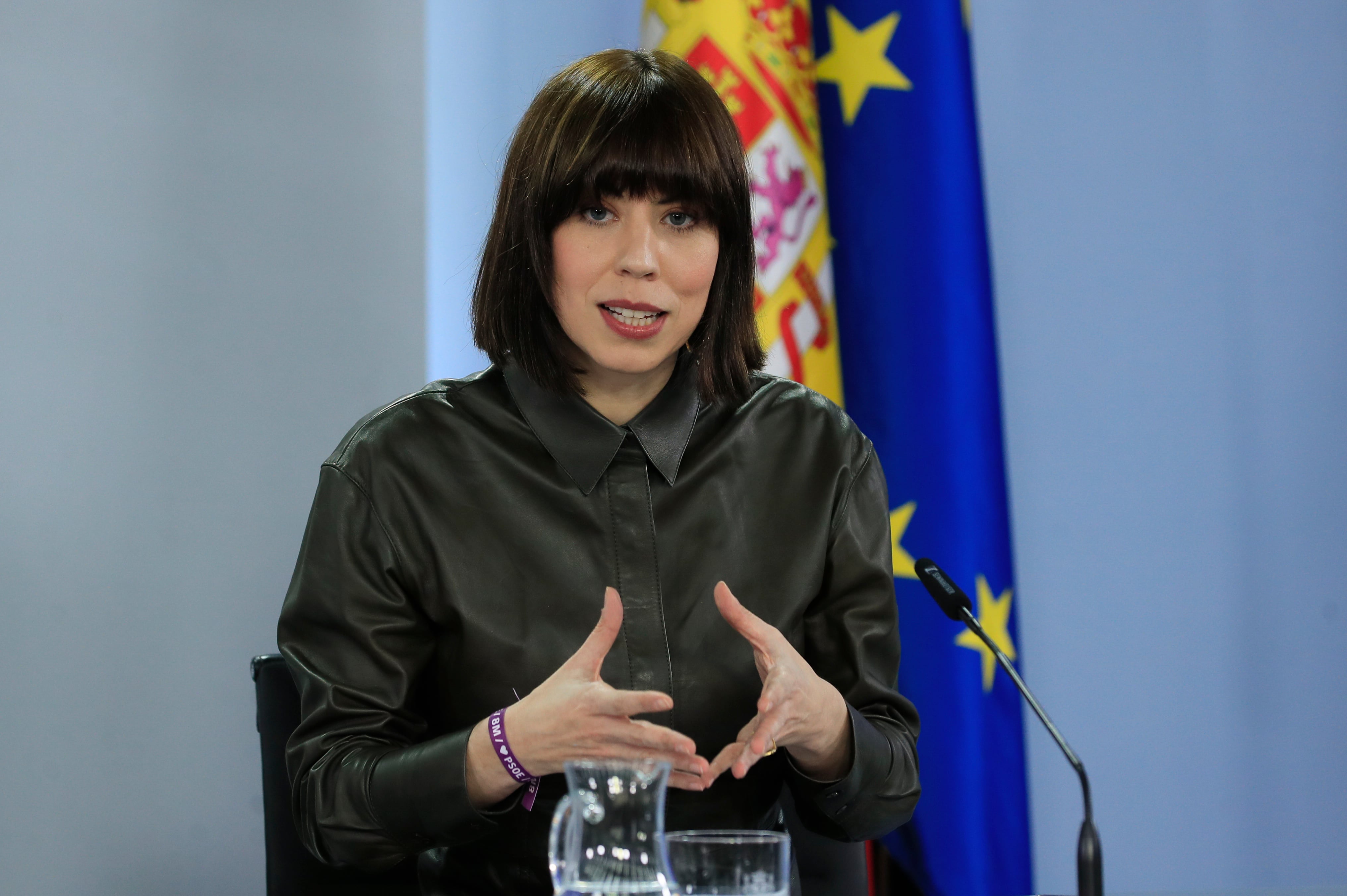 MADRID, 07/03/2023.- La ministra de Ciencia, Diana Morant durante la rueda de prensa tras el Consejo de Ministros celebrado en el Palacio de la Moncloa este martes. EFE/ Fernando Alvarado
