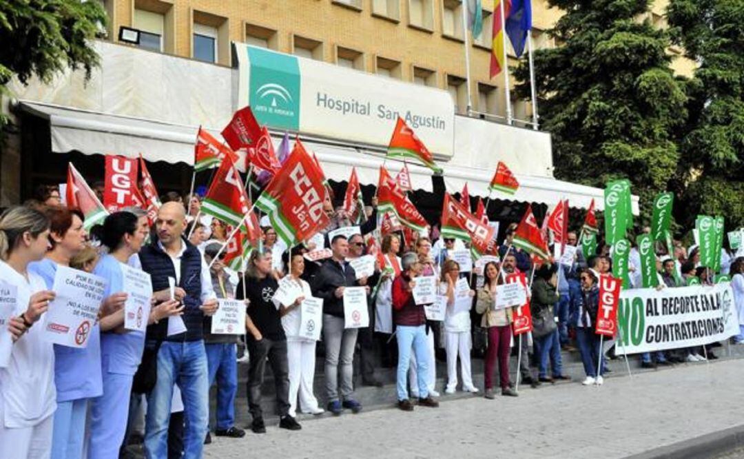 Concentración en el Hospital San Agustín.