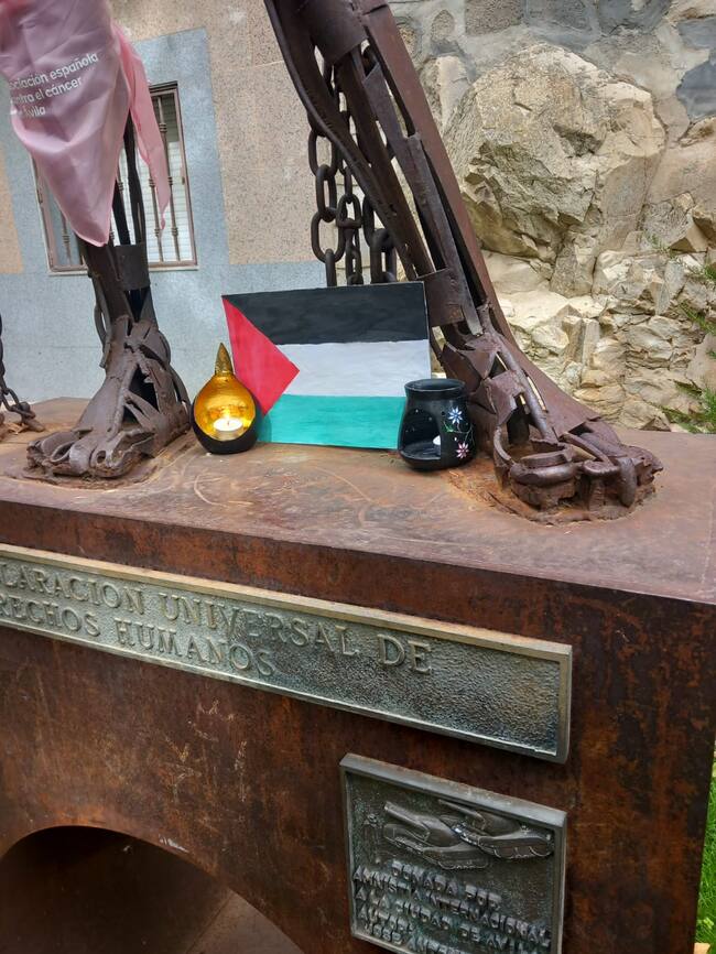 Concentración a favor de Palestina