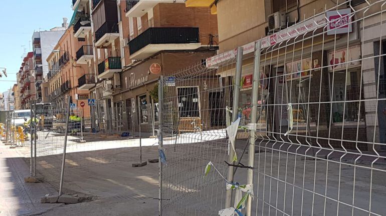 Calle Sagunto, objeto de reformas por parte de la empresa Linacua