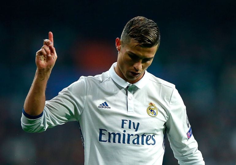 Cristiano Ronaldo con la camiseta del Real Madrid.