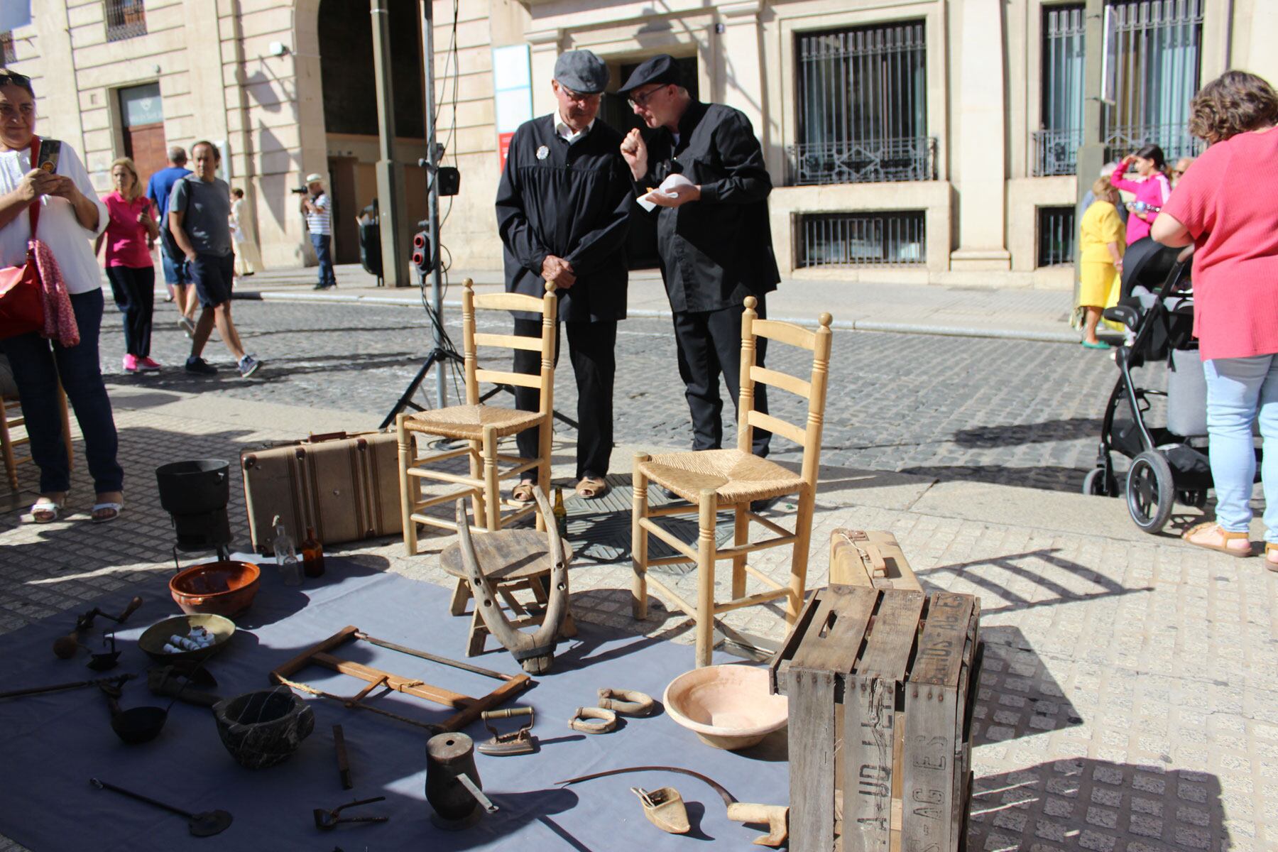 Una de las originales 'paraetes' que se han instalado en la plaza de España