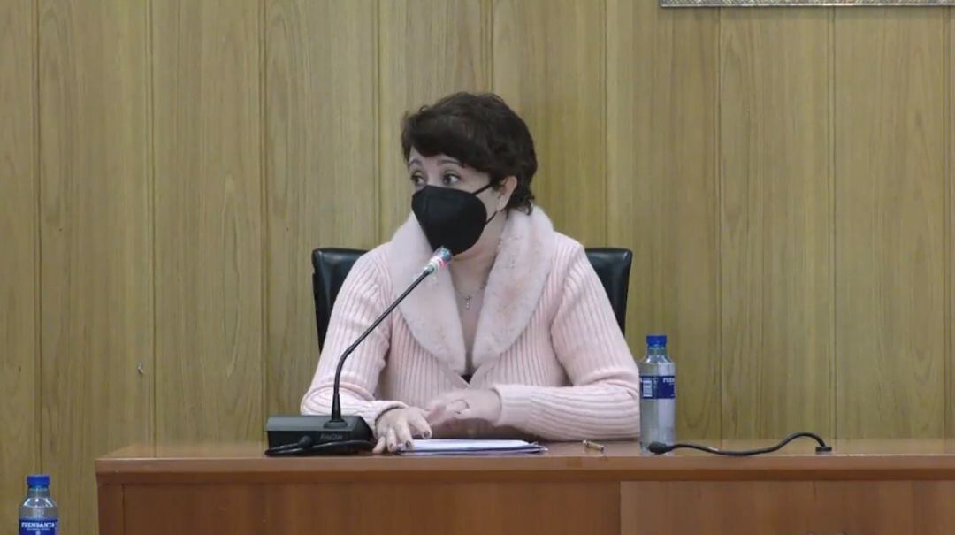 Elena García durante su intervención