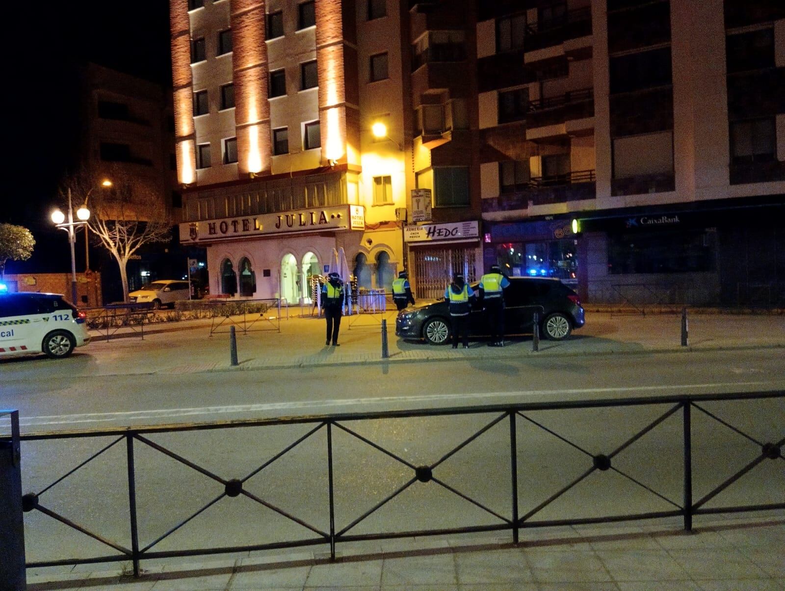 La Policía Local de Aranda en un control de alcoholemia