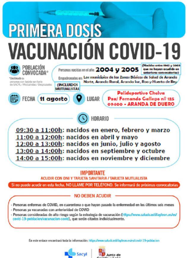 Horarios vacunación