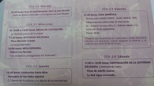 Programa de actividades de Afávila