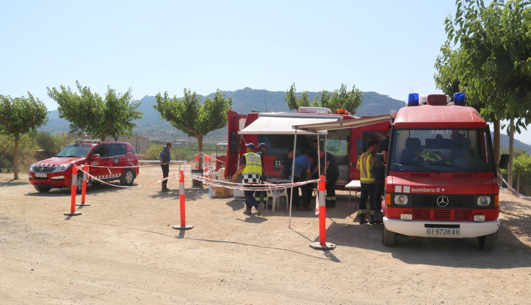 Dispositiu dels Bombers de la Generalitat en l&#039;incendi de Ribera d&#039;Ebre