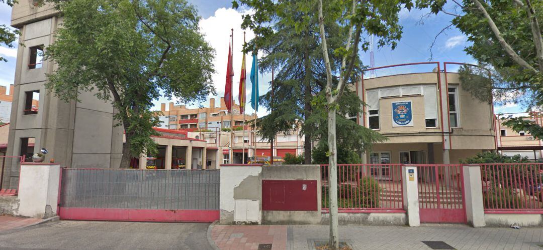Exterior del parque de bomberos de Leganés