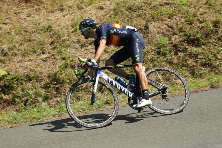 Valverde en pleno descenso