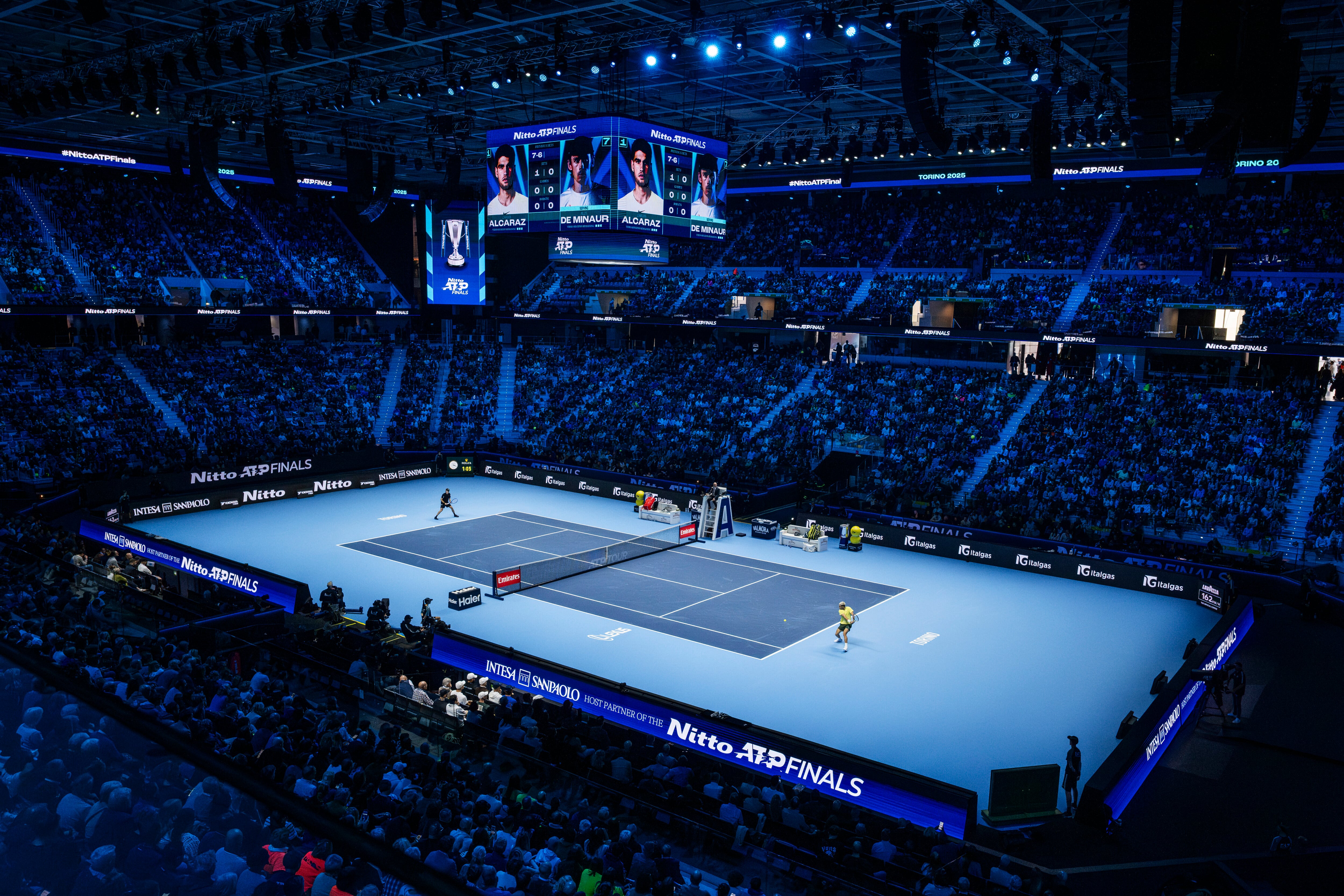 A general view of Inalpi Arena is seen during the round