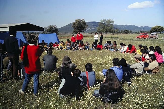 Acampada en Cabañeros, como una de las protestas que se organizaron en contra del campo de tiro