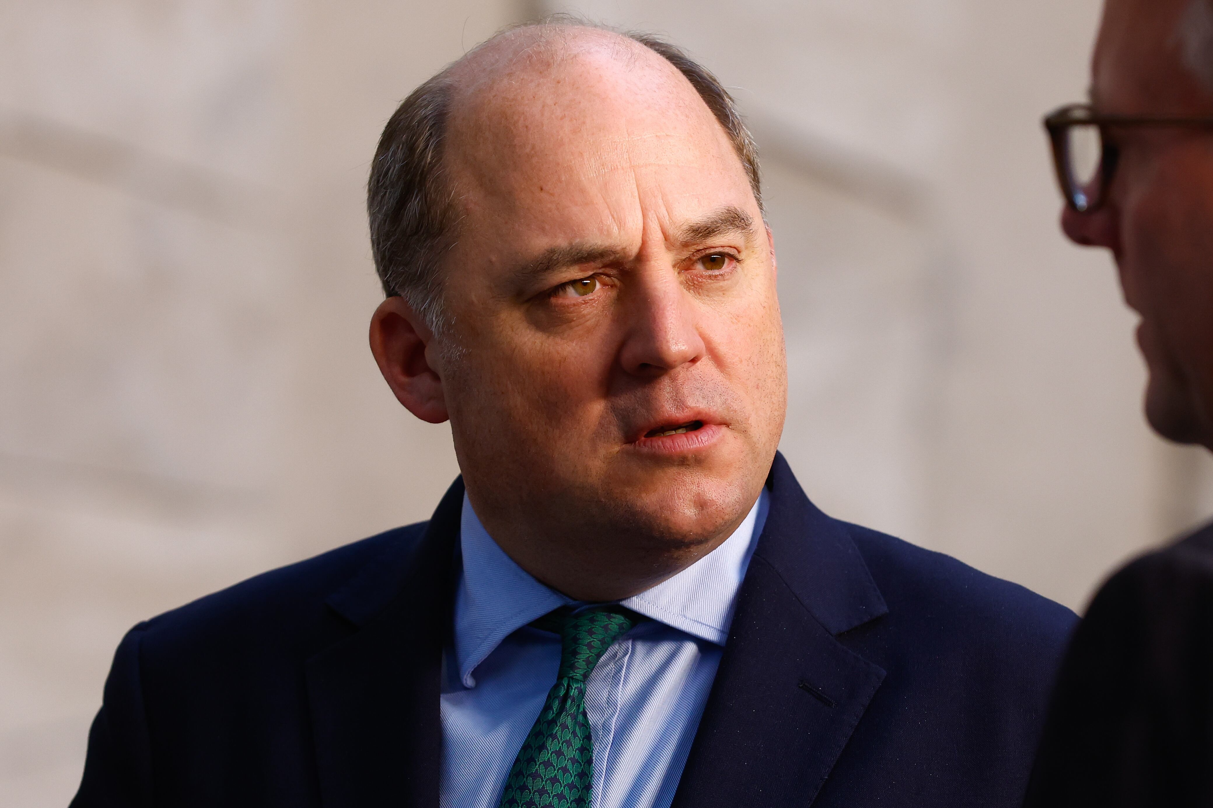 Ben Wallace, durante un Consejo de Seguridad de la OTAN.