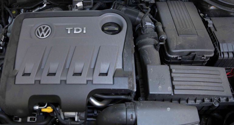 A Volkswagen Passat TDI diesel engine is seen in central London, Britain September 30, 2015. Volkswagen UK said on Wednesday around 1.2 million vehicles in Britain, including Audi, Seat and Skoda cars, were affected by the emissions software at the centre