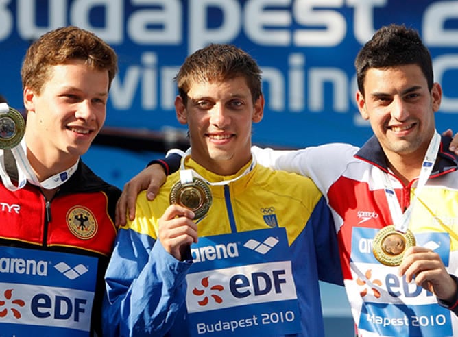 Javier Illana, medalla de bronce en los Europeos de Budapest, modalidad de saltos