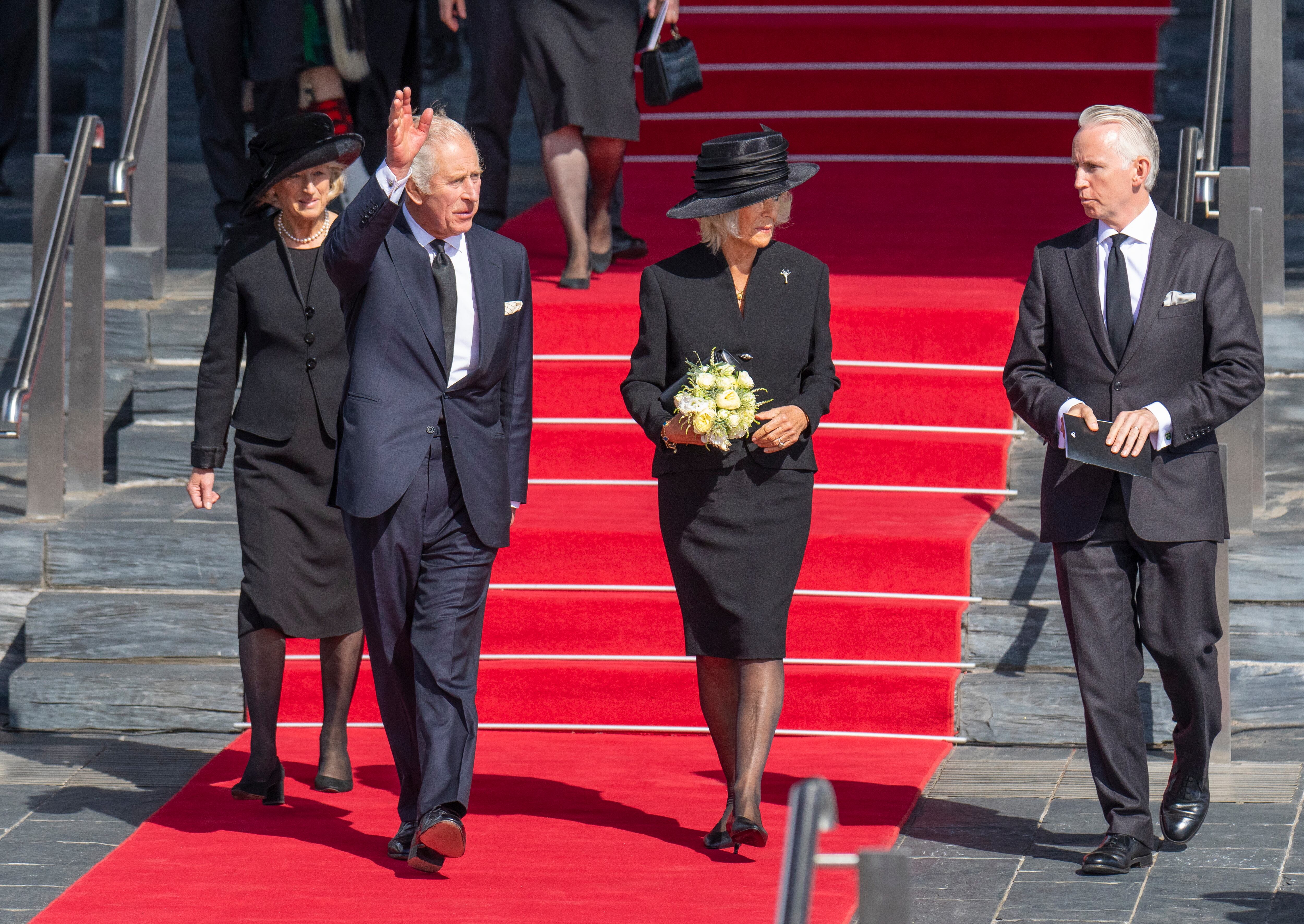 Carlos III, hoy, en su visita en Cardiff