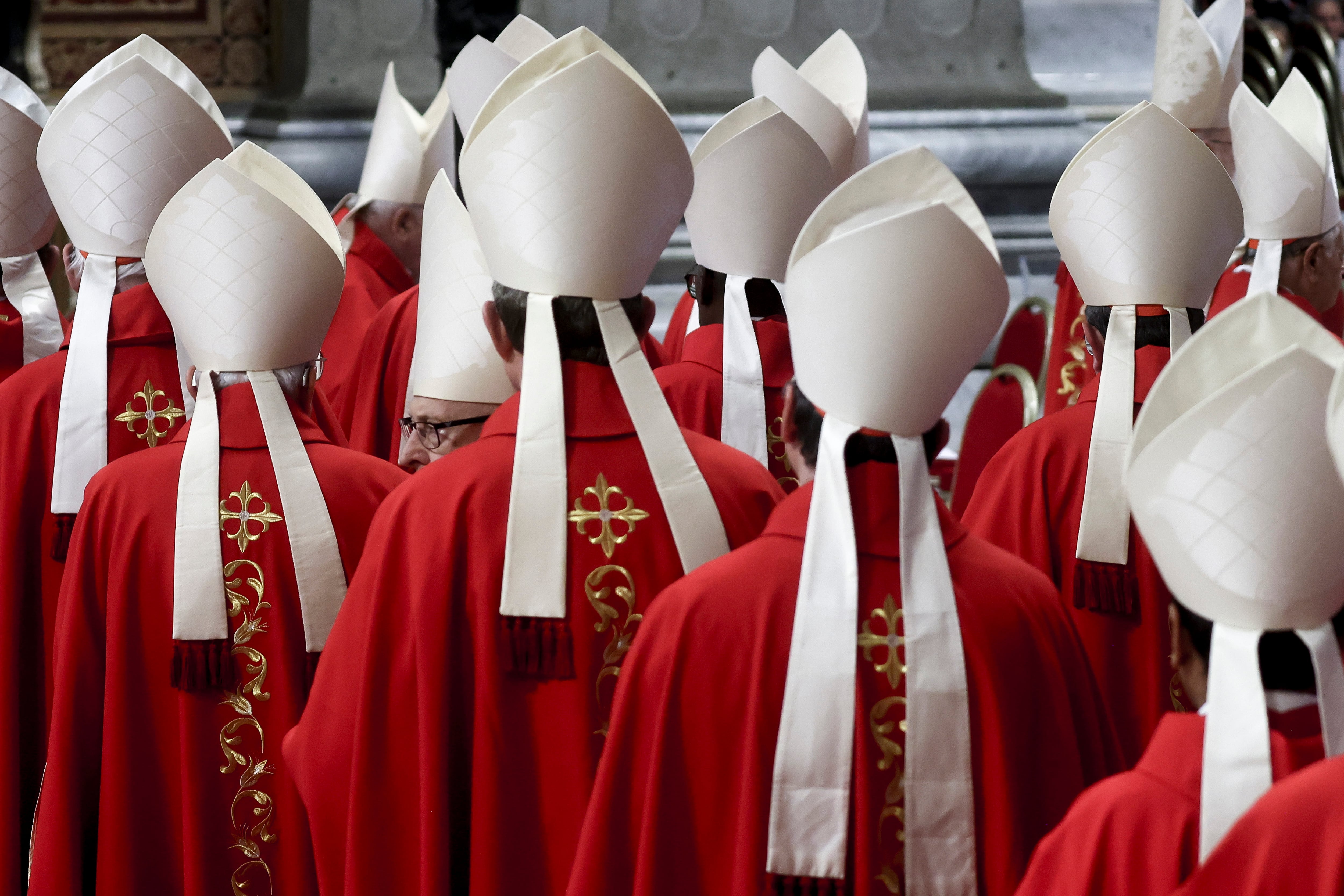 Los cardenales del Vaticano.