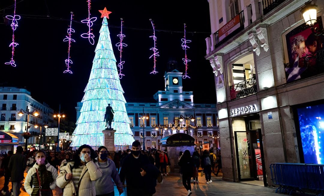 Navidad en la Puerta del Sol de Madrid.