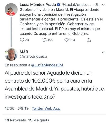 Uno de los ataques a Aguado.