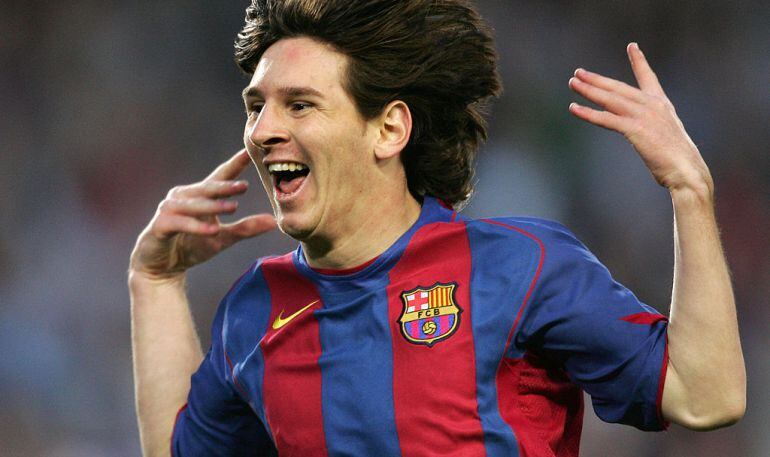 Leo Messi, en un partido de mayo de 2005.