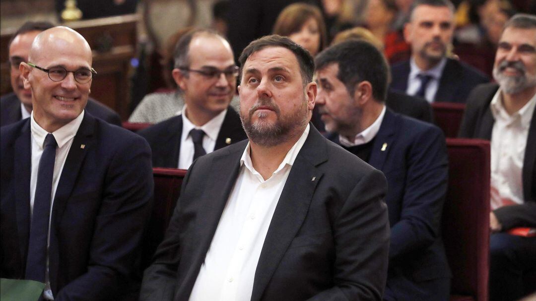 Junqueras durante la primera sesión de juicio