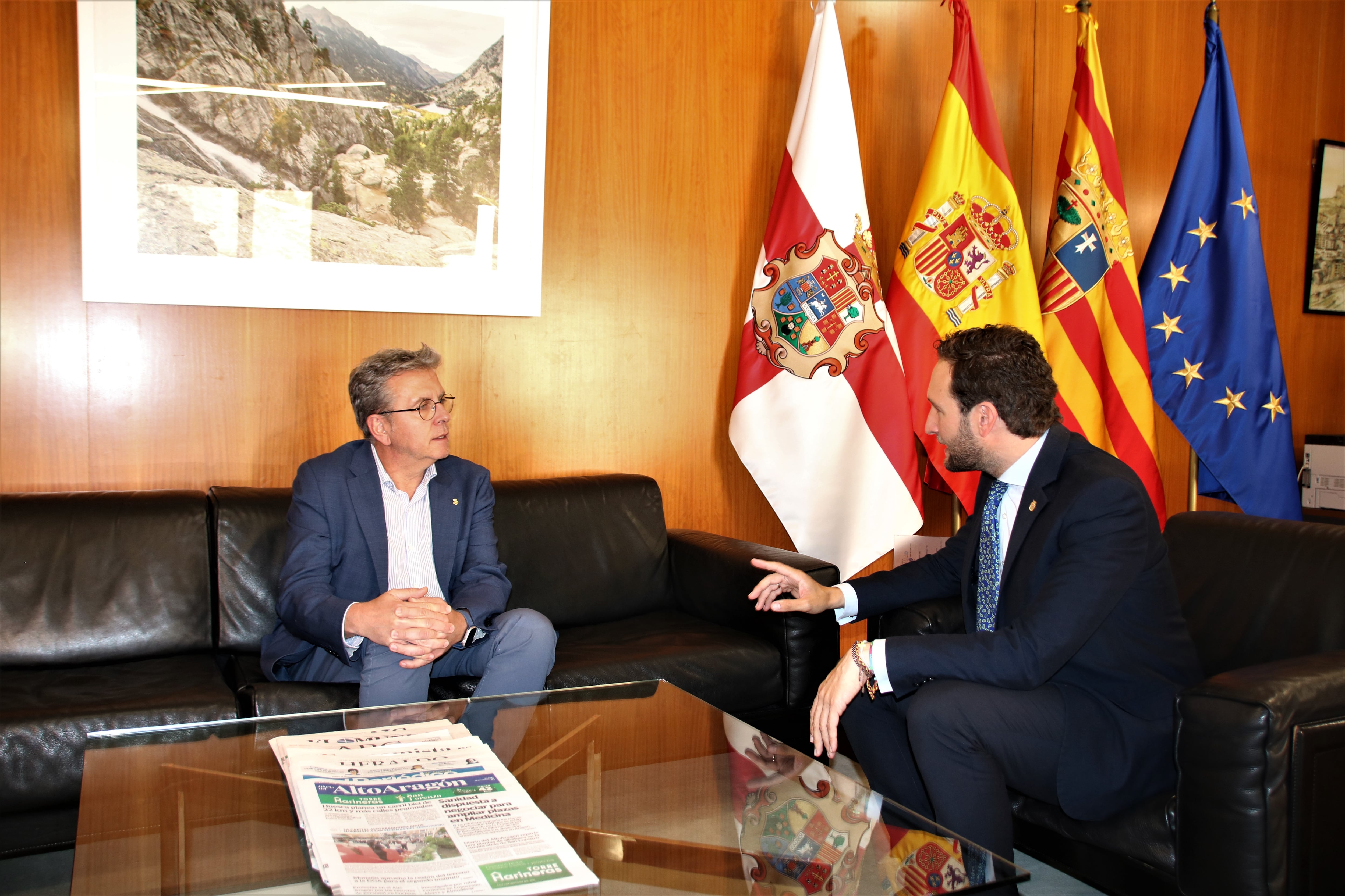 Encuentro de los presidentes provinciales de Huesca y Lleida