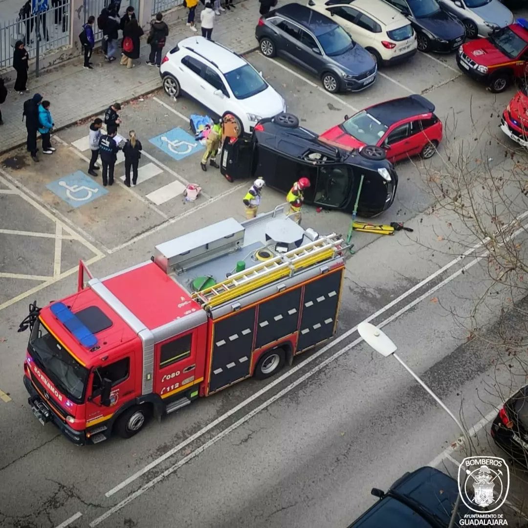 Imagen aérea del accidente/Bomberos Guadalajara