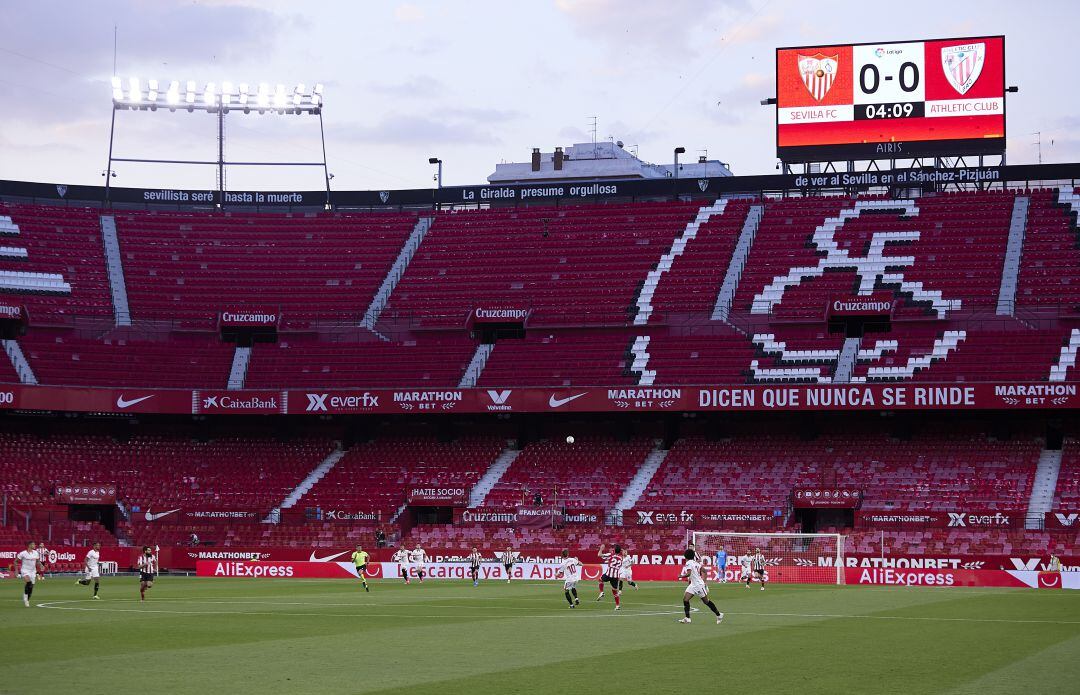 El estadio Ramón Sánchez Pizjuán, durante el partido entre Sevilla y Athletic