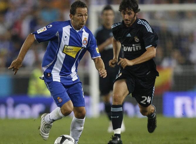 Raúl Tamudo, en un partido con el Espanyol