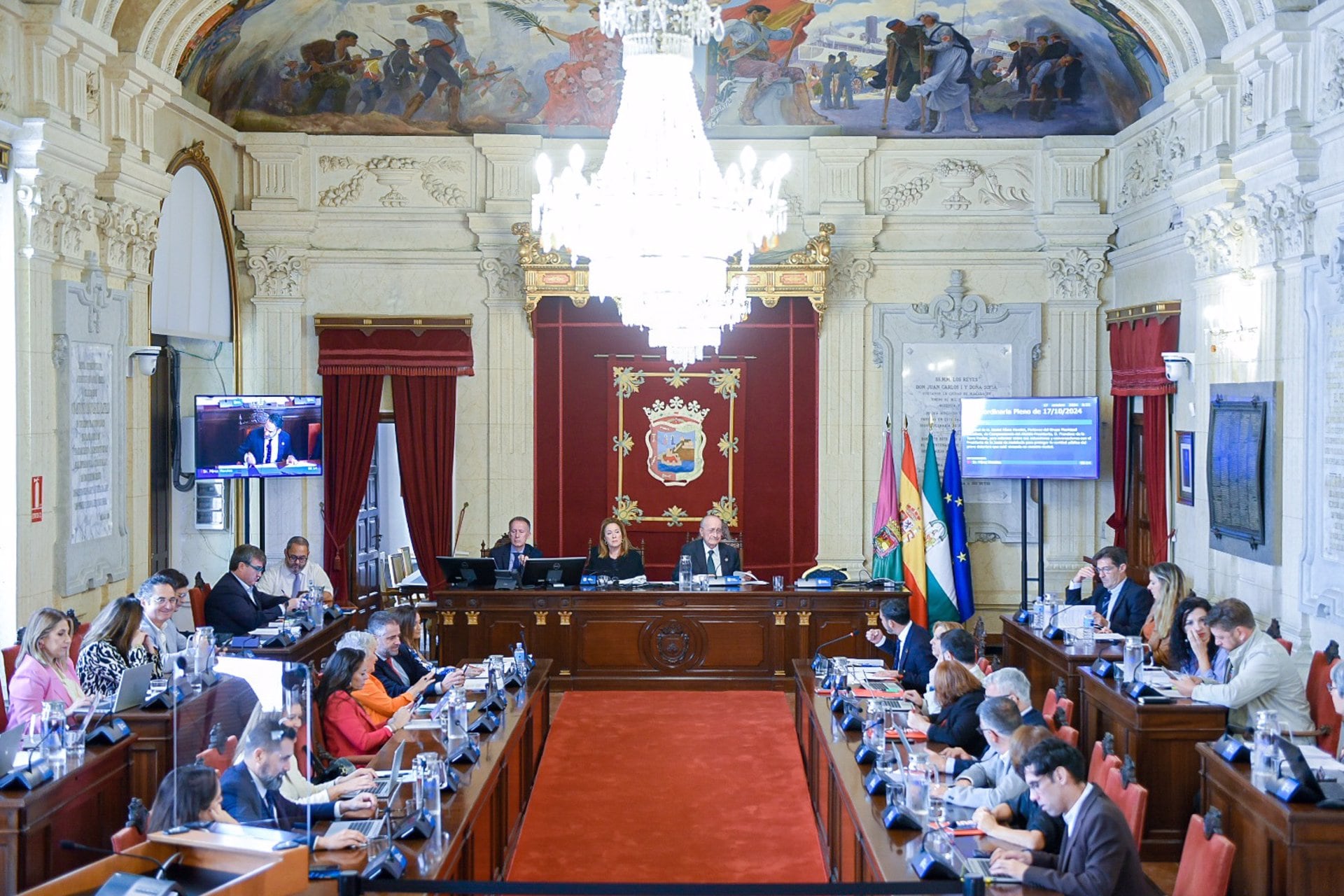 Sesión plenaria de este jueves en el Ayuntamiento de Málaga