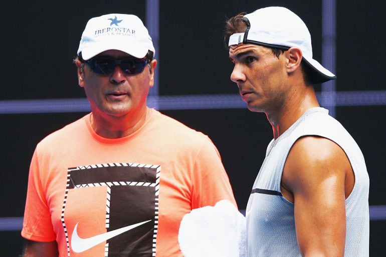 Tony y Rafa durante un entrenamiento