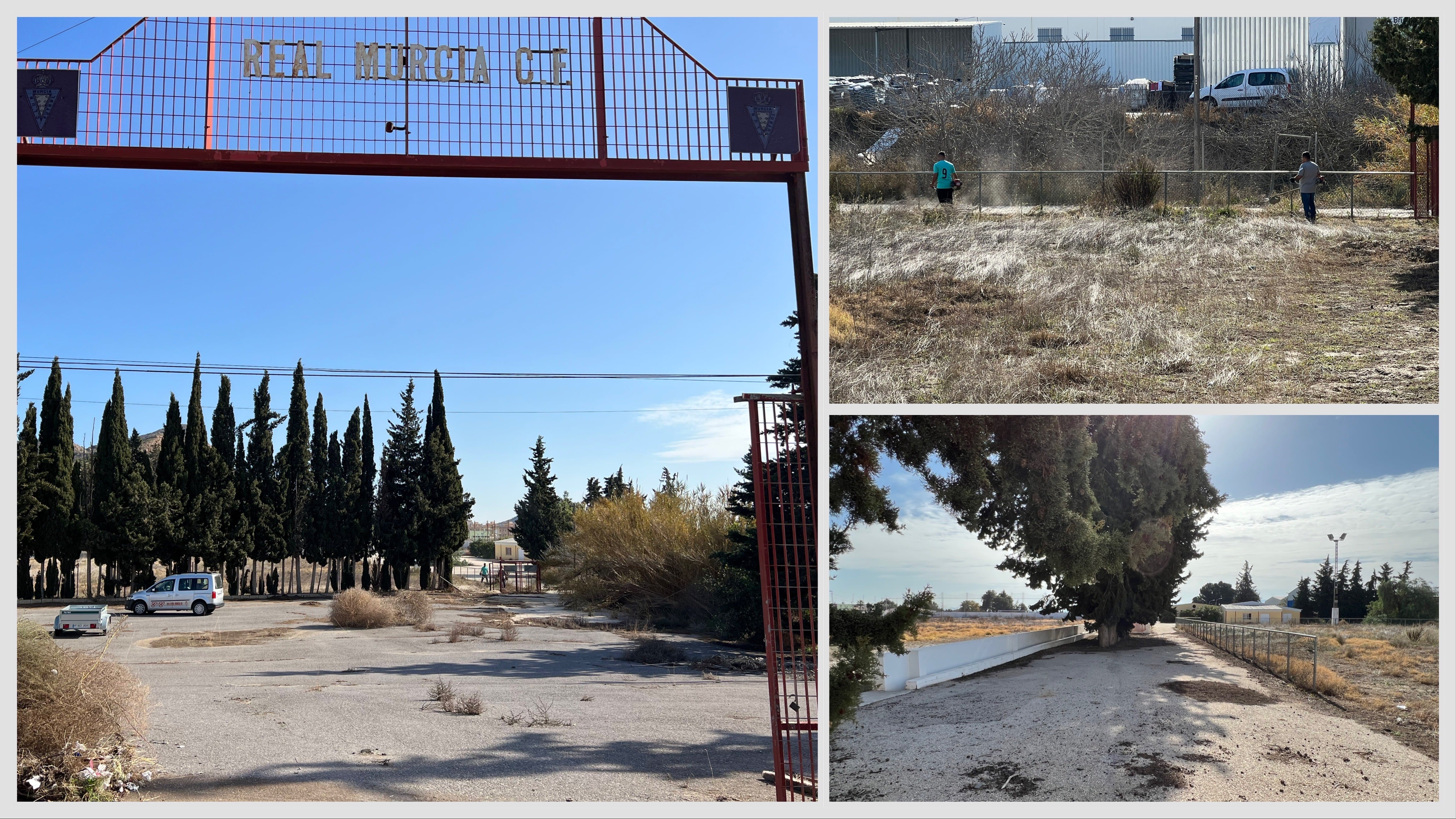 Trabajadores se encargaron de rehabilitar el centro de entrenamiento de Cobatillas de febrero de 2023, aunque finalmente fue paralizado.