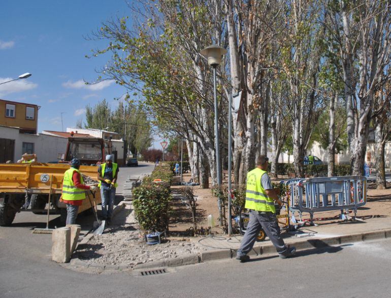 Arreglo de jardines en calle García Pavón