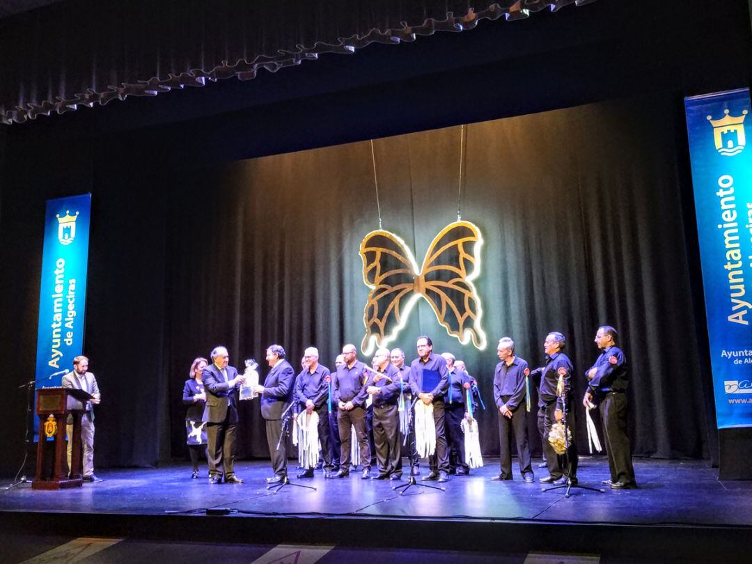 Momento del pregón de la Navidad en Algeciras