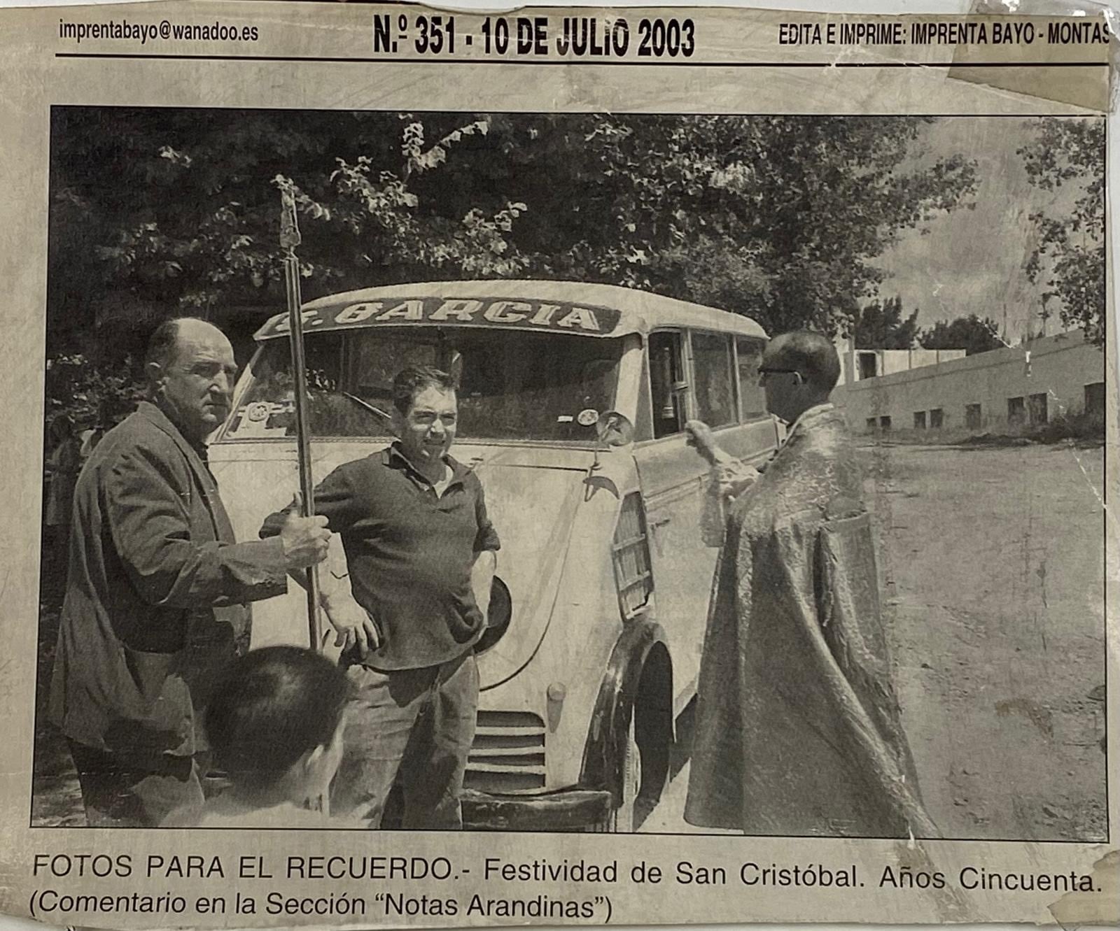 Bendiciendo la primera furgoneta