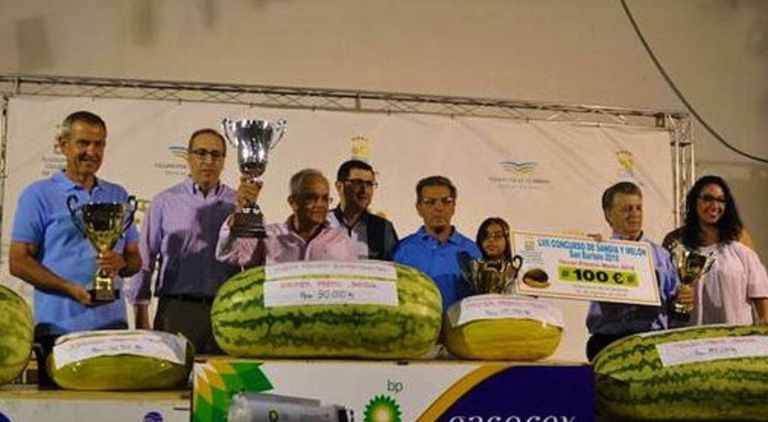 Ganadores del año pasado de los concursos de sandías y melones