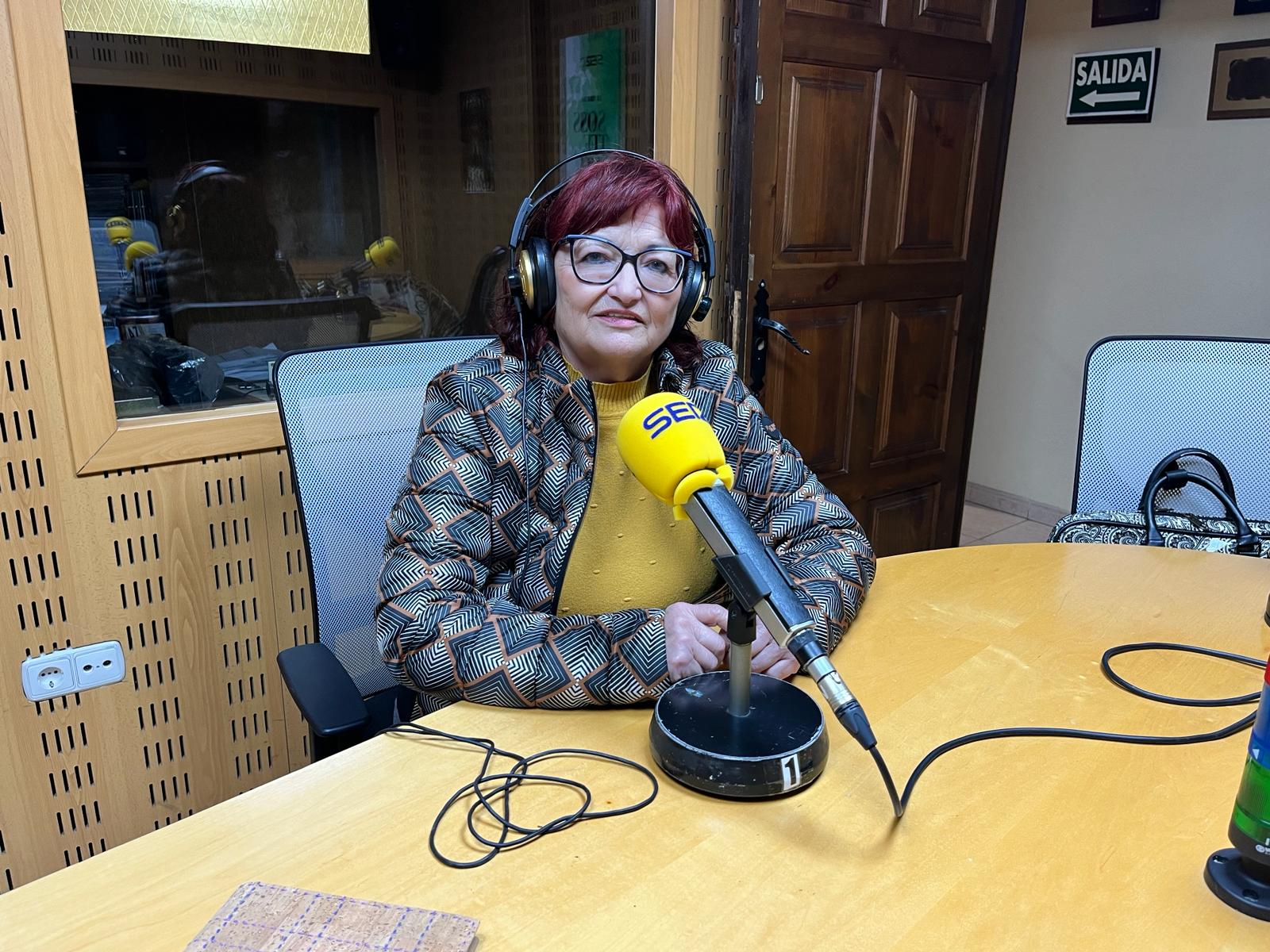 María Antonia García, nueva presidenta de Placeat, en los estudios de la Cadena SER en Plasencia