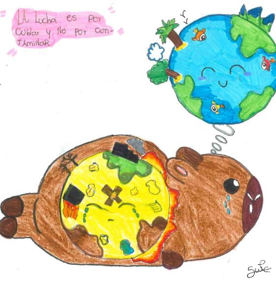 Salomé Hernández Atencio, ganadora del concurso de dibujo organizado por Aqualia