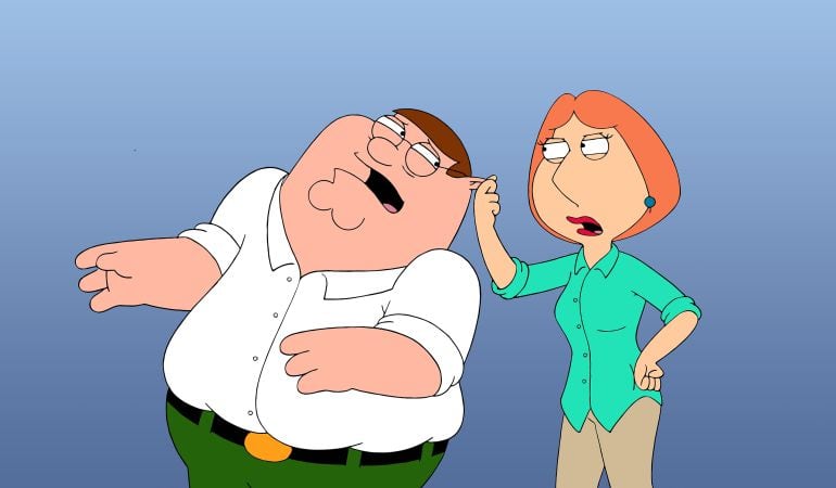 Peter Griffin y Lois Griffin, dos de los protagonistas de la serie de animación &#039;Padre de Familia&#039;.