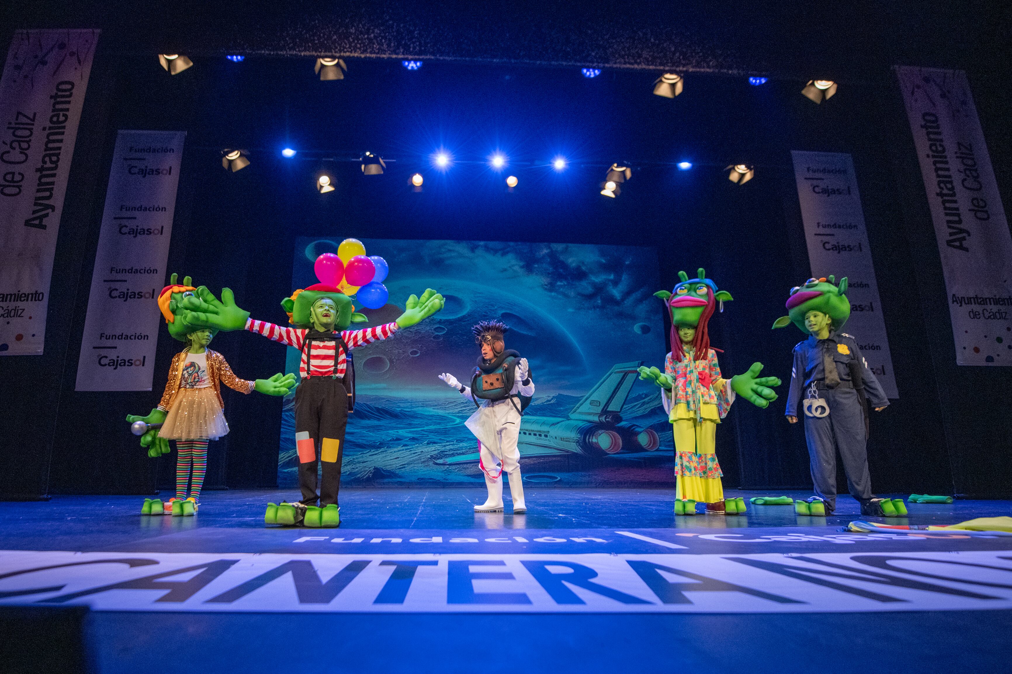 El cuarteto infantil Un cuarteto en peligro de invasión en el Teatro Falla