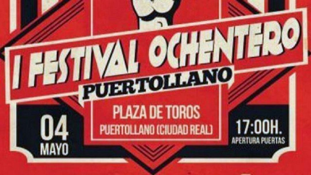 Cartel anunciador del Festival Ochentero de Puertollano